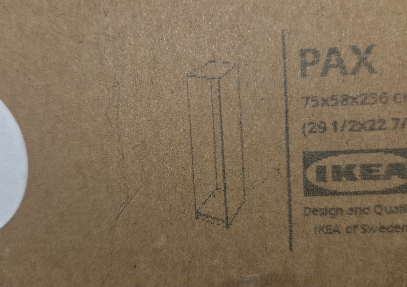IKEA PAX Kast Wit 75x58x236 cm - Nieuw in doos