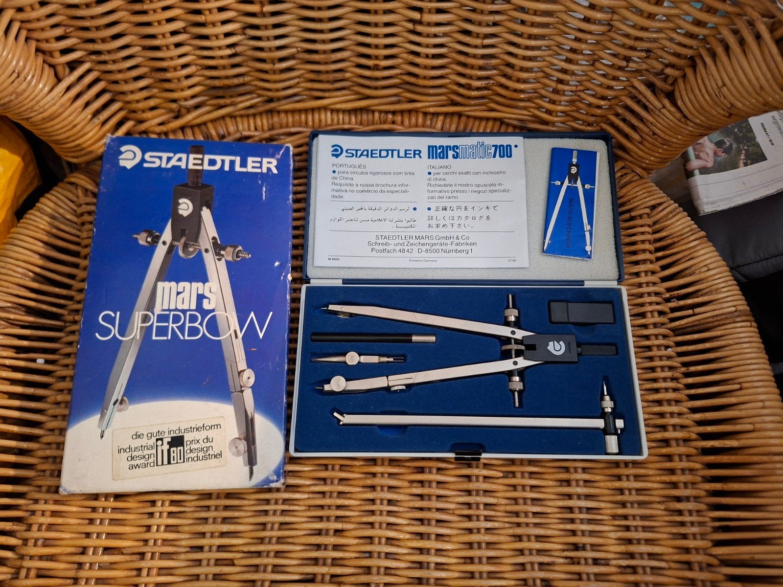 Staedtler Mars Superbow Tekenset - Vintage Tekengerei, Ophalen of Verzenden, Zo goed als nieuw, Overige typen