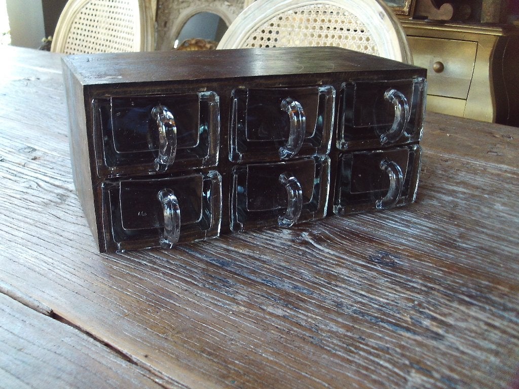Oude kleine gruttersbak met kruidenbakjes, Ophalen of Verzenden