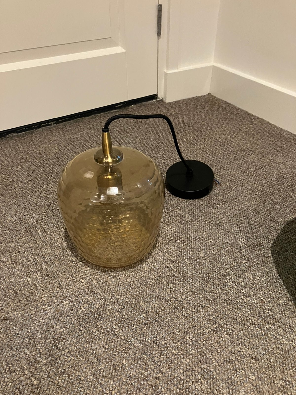 Glazen hanglamp, Ophalen, Gebruikt, Glas, E27 (groot)