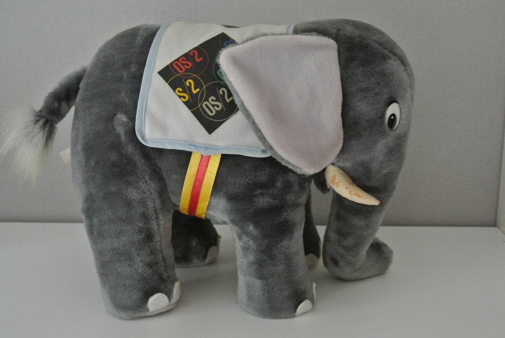 Vintage IBM OS/2 olifant knuffel - Zeldzaam verzamelobject, Verzamelen, Ophalen of Verzenden, Zo goed als nieuw, Overige typen