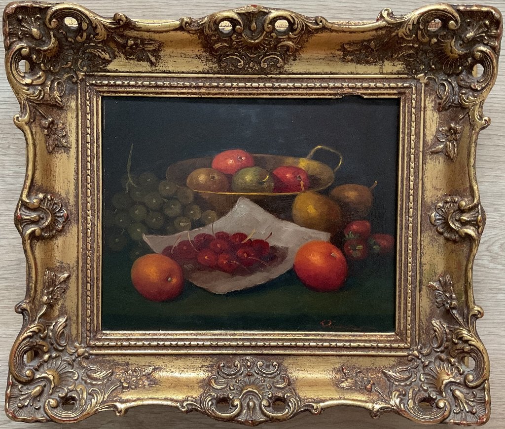 Roel Wildeboer (1902-1989) - Stilleven met fruit, Antiek en Kunst, Kunst | Schilderijen | Klassiek, Paneel, Stilleven, Ophalen of Verzenden