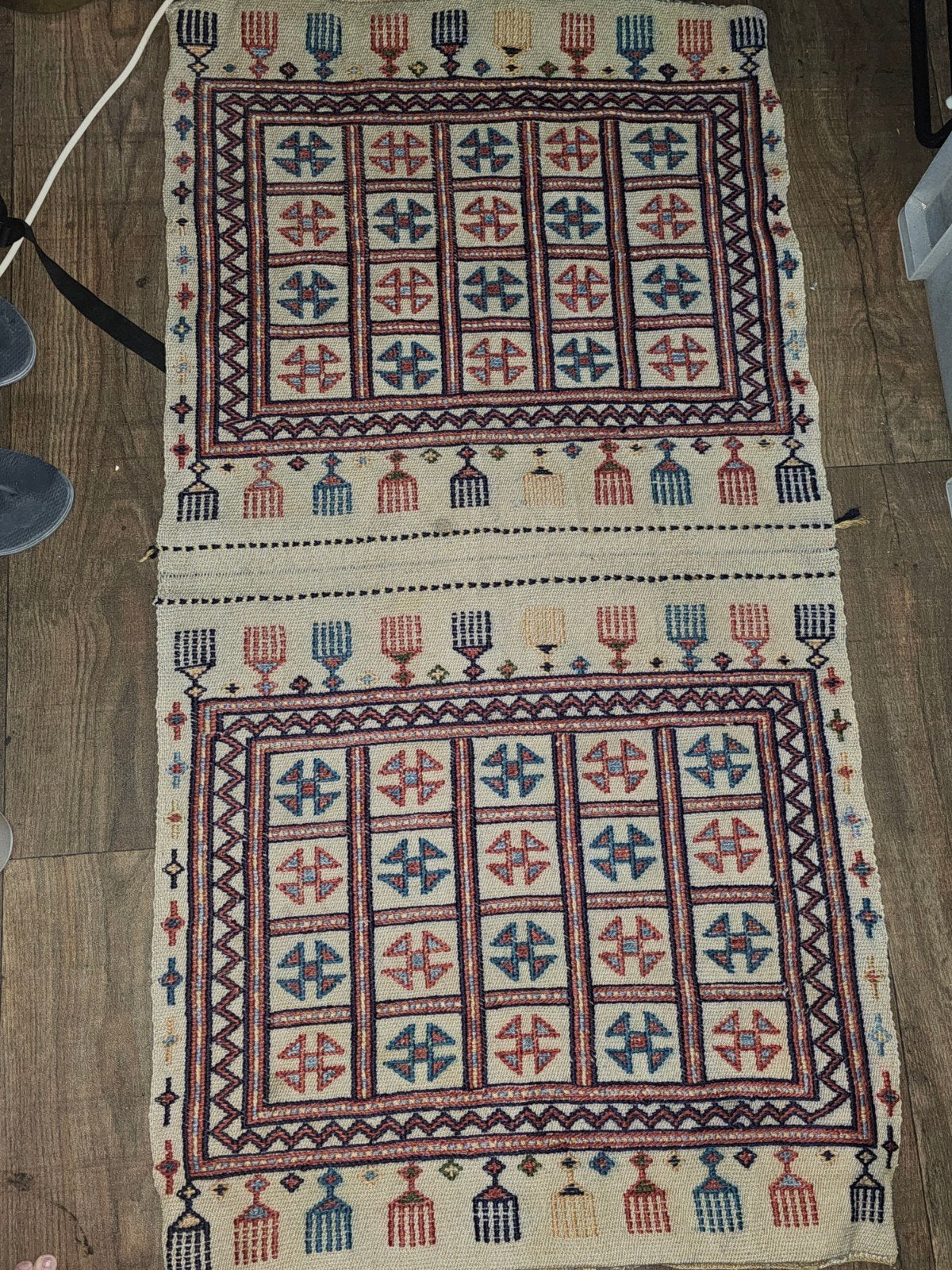 Vintage Kelim Zadeltas (Heybe/Khorjin) - Anatolisch/Perzisch, Ophalen of Verzenden