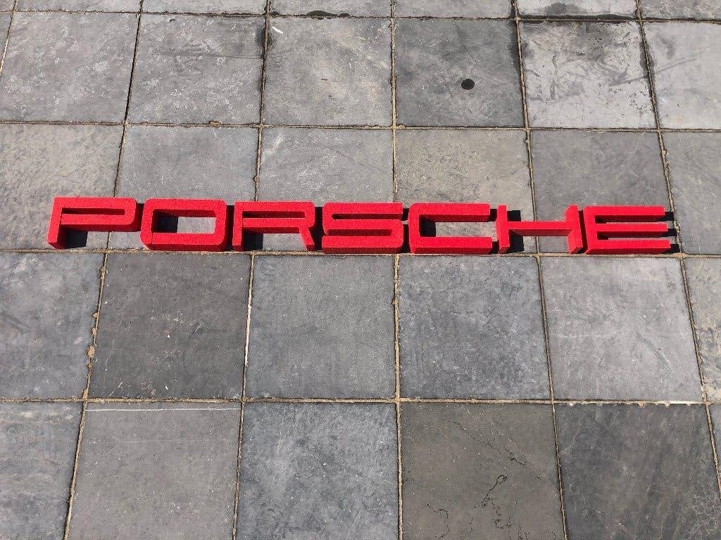 Porsche piepschuimen letters, Ophalen, Knutselwerk