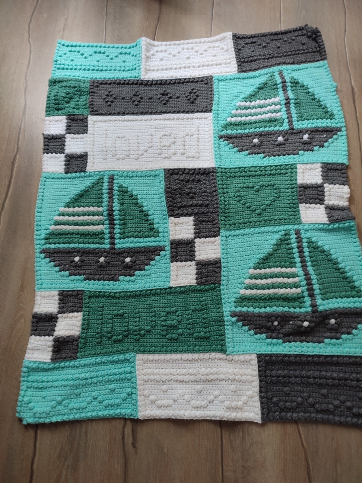 Nieuwe gehaakte babydeken van acryl - 85x105 cm, 105 cm, Nieuw, Ophalen of Verzenden, Handgemaakt