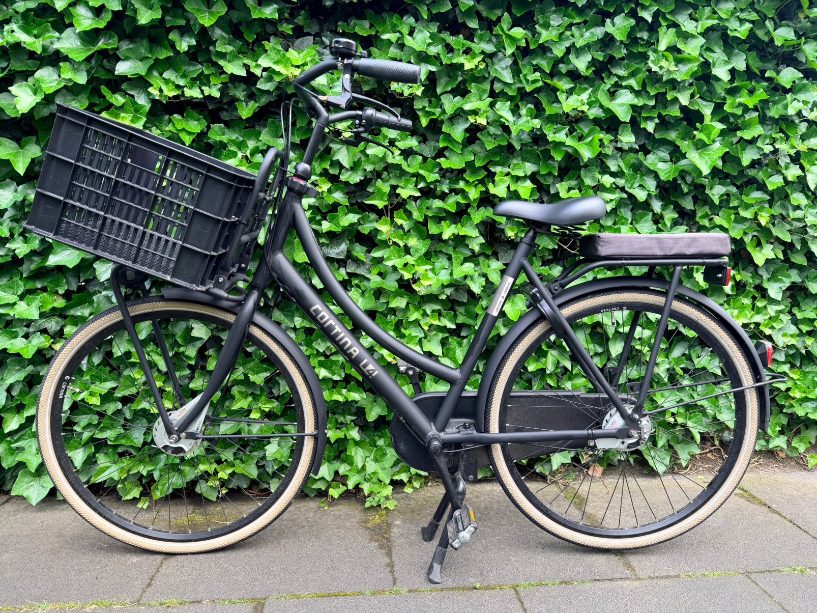 Cortina U4 Transportfiets Dames - Mat Zwart, Fietsen en Brommers, Fietsen | Dames | Damesfietsen, Versnellingen, 56 cm of meer