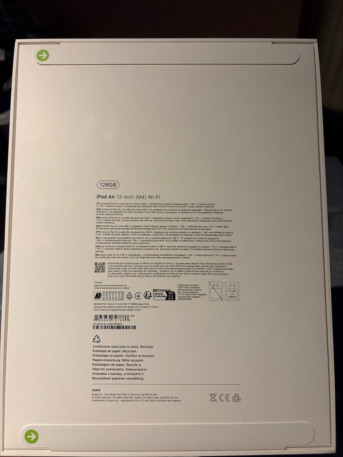 Nieuwe Apple iPad Air 13 inch (M4) Wi-Fi 128GB