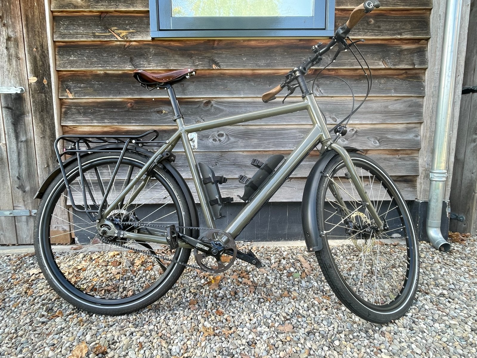 Santos Travelmaster 3+ Rohloff Riem Aandrijving, Versnellingen, Zo goed als nieuw, Schijfrem, 53 tot 57 cm