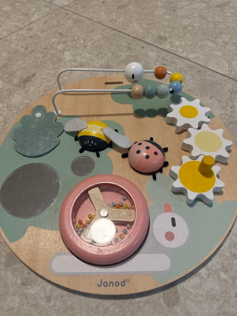 Janod Houten Activiteitenbord voor Baby's, Ophalen of Verzenden, Zo goed als nieuw, Overige typen