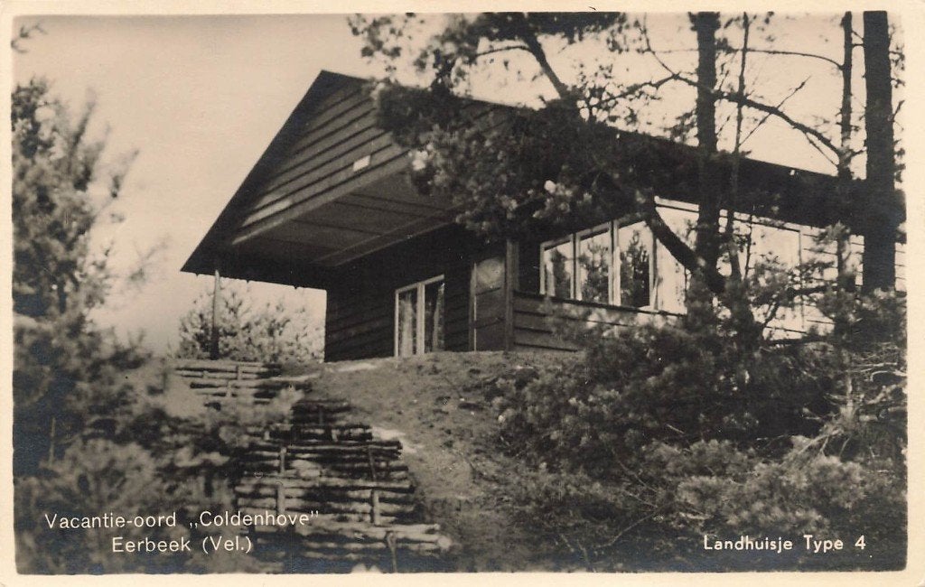 Eerbeek, Vacantie-oord Coldenhove, Landhuisje Type 4, Verzamelen, Ophalen of Verzenden, 1940 tot 1960, Gelopen, Gelderland