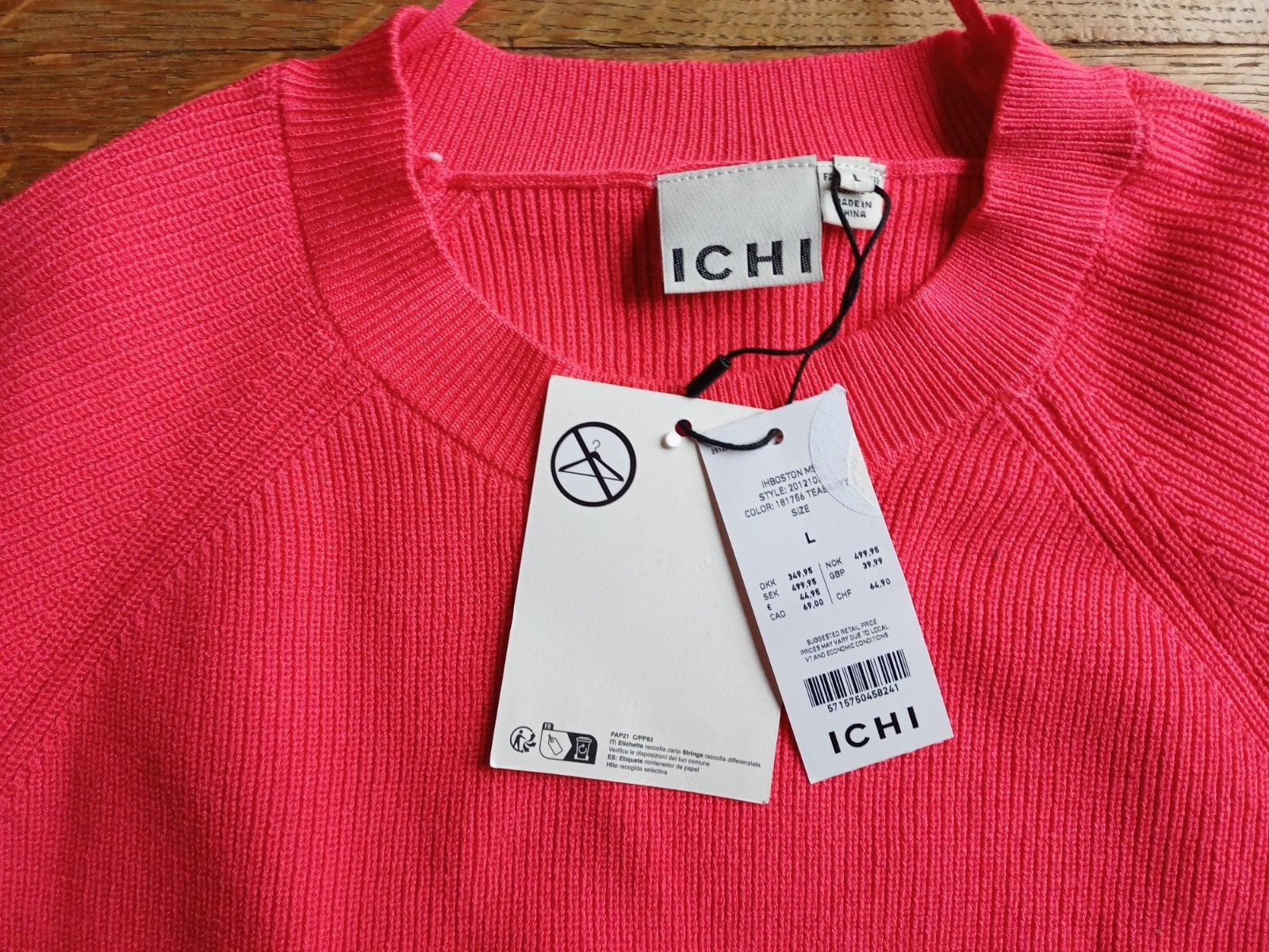 ICHI trui in felroze, maat L NIEUW mét kaartje, Kleding | Dames, Ophalen, ICHI, Maat 42/44 (L), Nieuw