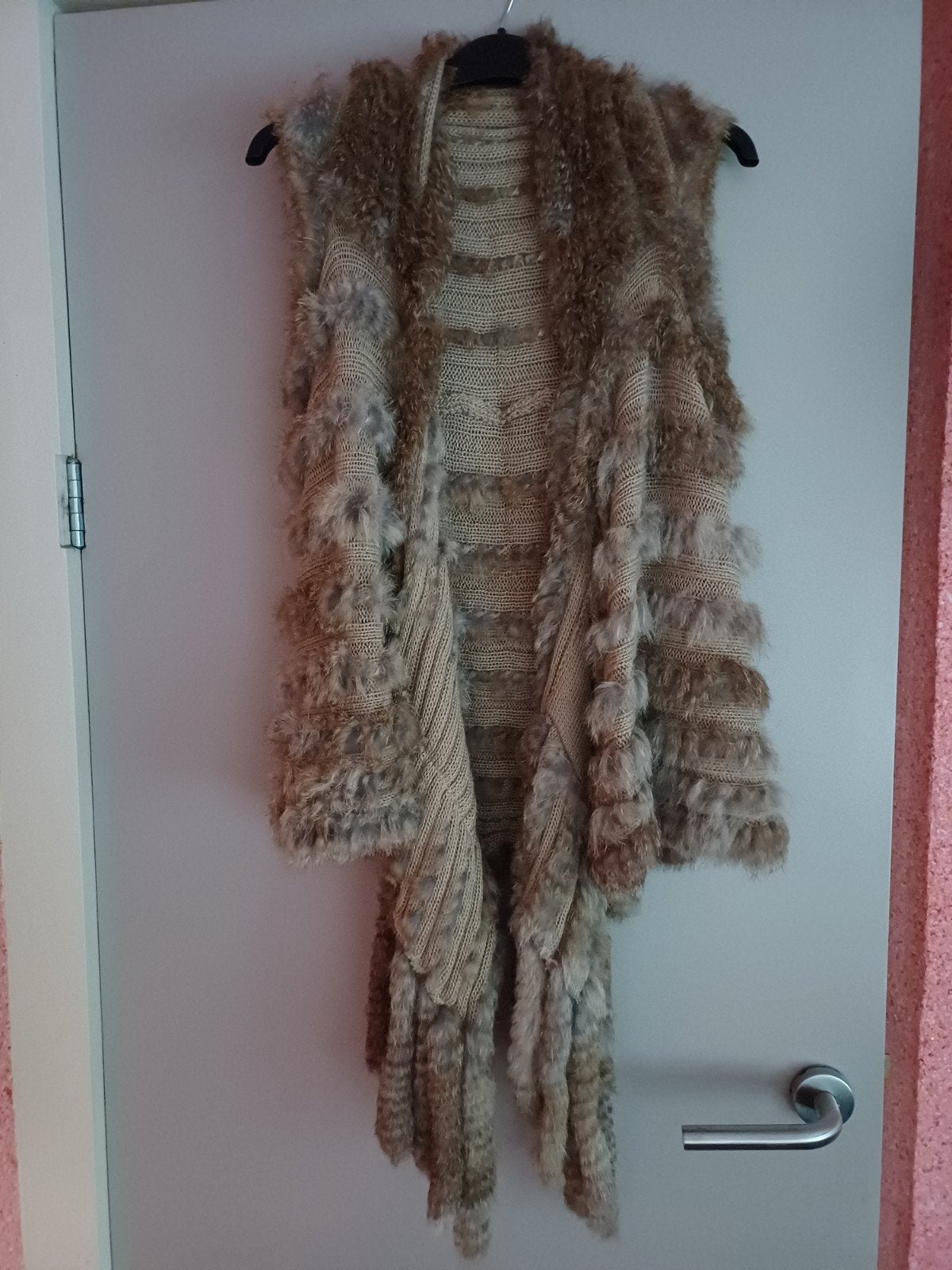 Mooi vest met bont en gebreide details, maat 1, Ophalen of Verzenden