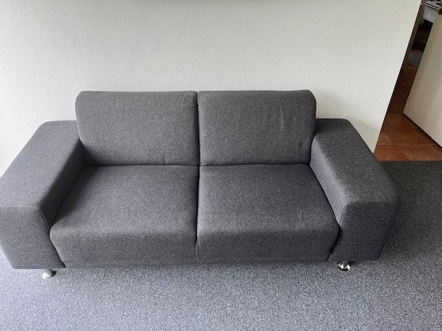 2 zits bankje antreciet/zwart, Huis en Inrichting, Ophalen, Strak, Gebruikt, 150 tot 200 cm