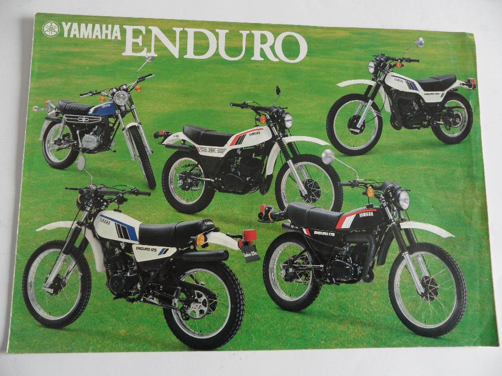 Yamaha Enduro 1979 oldtimermotoren folder,, Verzenden, Zo goed als nieuw, Motoren
