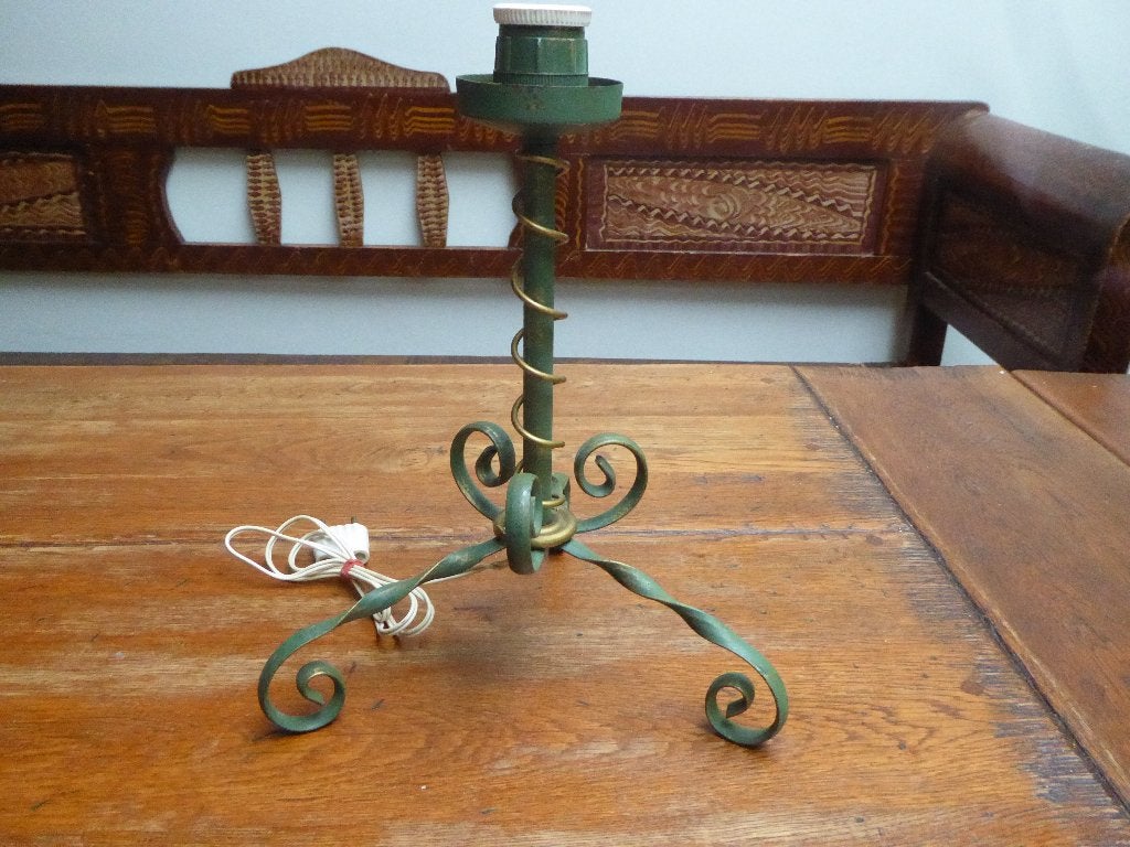 Art deco smeedijzeren lampje