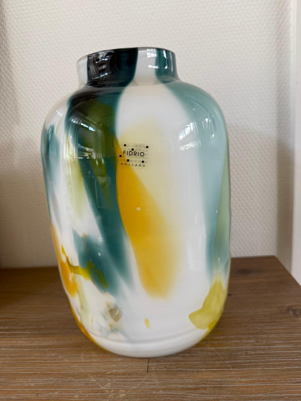 Fidrio glazen vazen in diverse maten en kleuren, Ophalen, Gebruikt, Glas, Meerkleurig