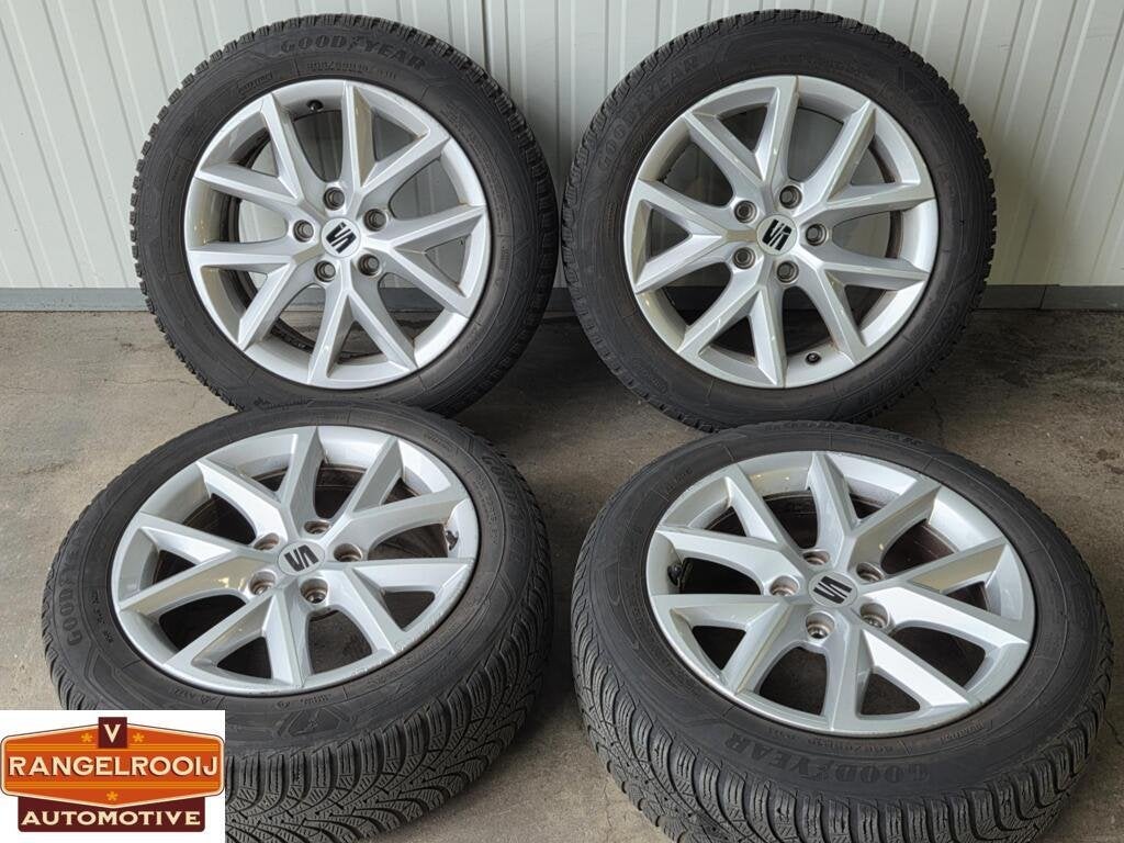 Org. 16" aluminium velgen Seat Leon ('20->) met winterbanden, Auto-onderdelen, Ophalen, Gebruikt, 16 inch, Banden en Velgen