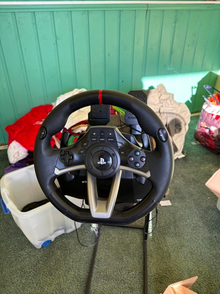 Hori racing wheel ps4 met pedalen, Ophalen of Verzenden, Zo goed als nieuw, Stuur of Pedalen, PlayStation 4