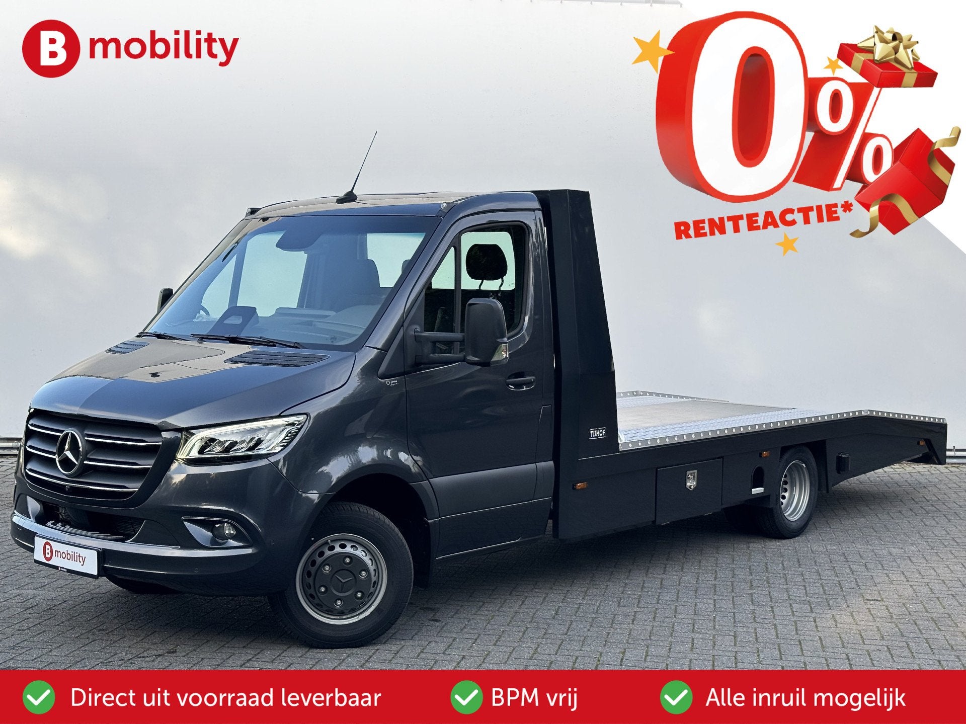 Mercedes-Benz Sprinter 519 CDI Tijhof AluLiner V/A €32 Per, Stof, Gebruikt, Start-stop-systeem, Bedrijf