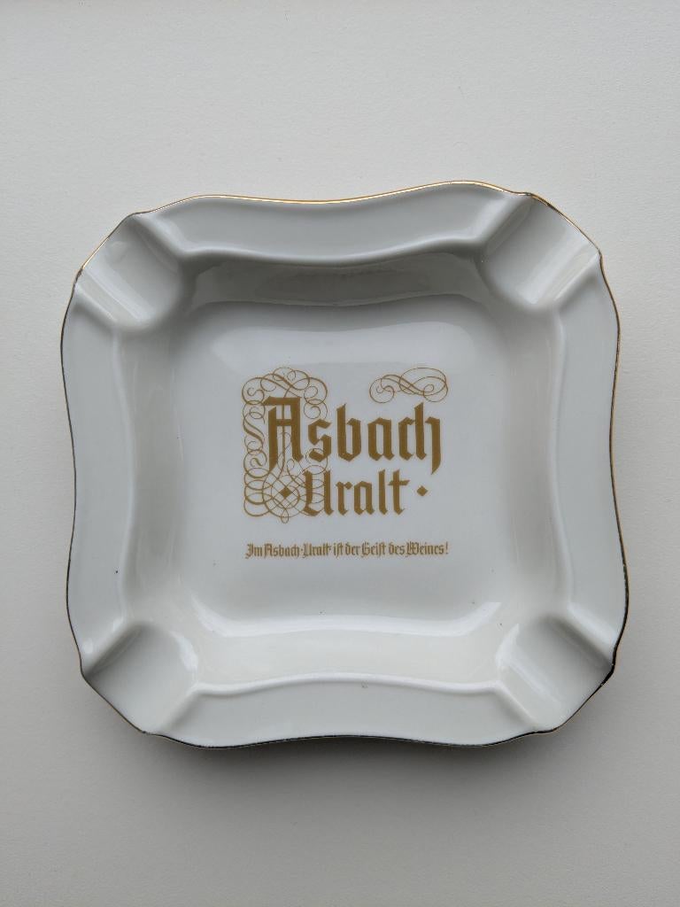 Vintage porseleinen asbak Asbach Uralt Duits, Ophalen of Verzenden, Zo goed als nieuw, Porselein, Overige typen