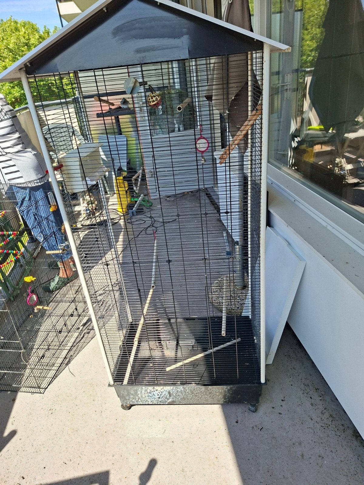 Volière, Dieren en Toebehoren, Vogels | Hokken en Kooien, Ophalen, Gebruikt, Aluminium, Volière