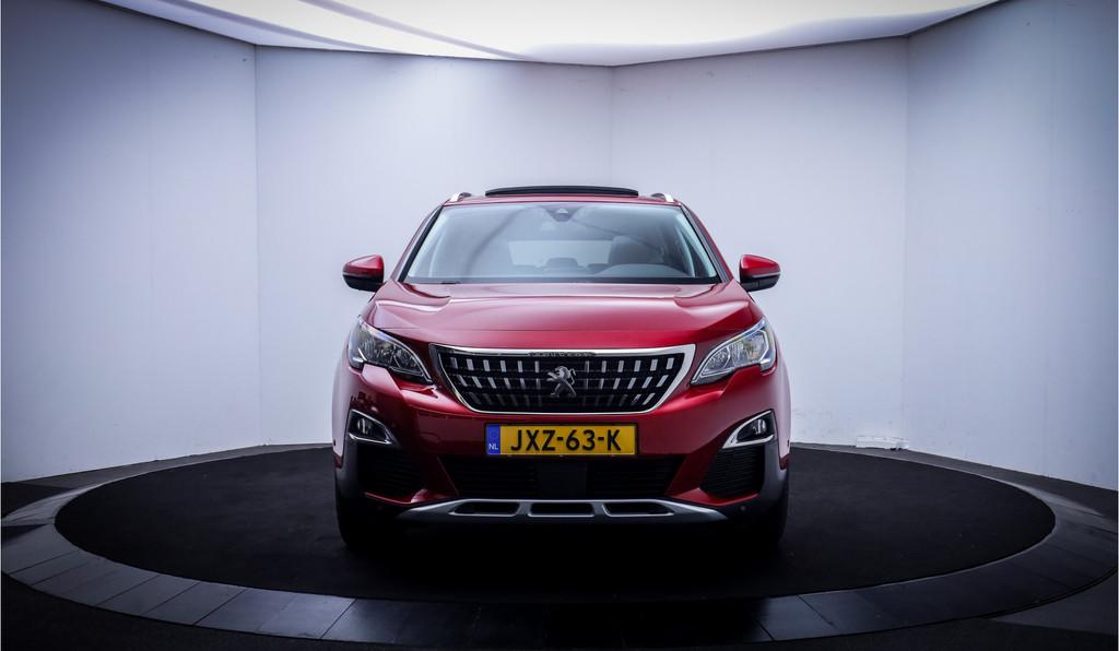 Peugeot 5008 1.2T 7P ALLURE EXCLUSIEF PANO | LEDER | MEMORY, Parkeersensor, Gebruikt, Zwart, 1199 cc