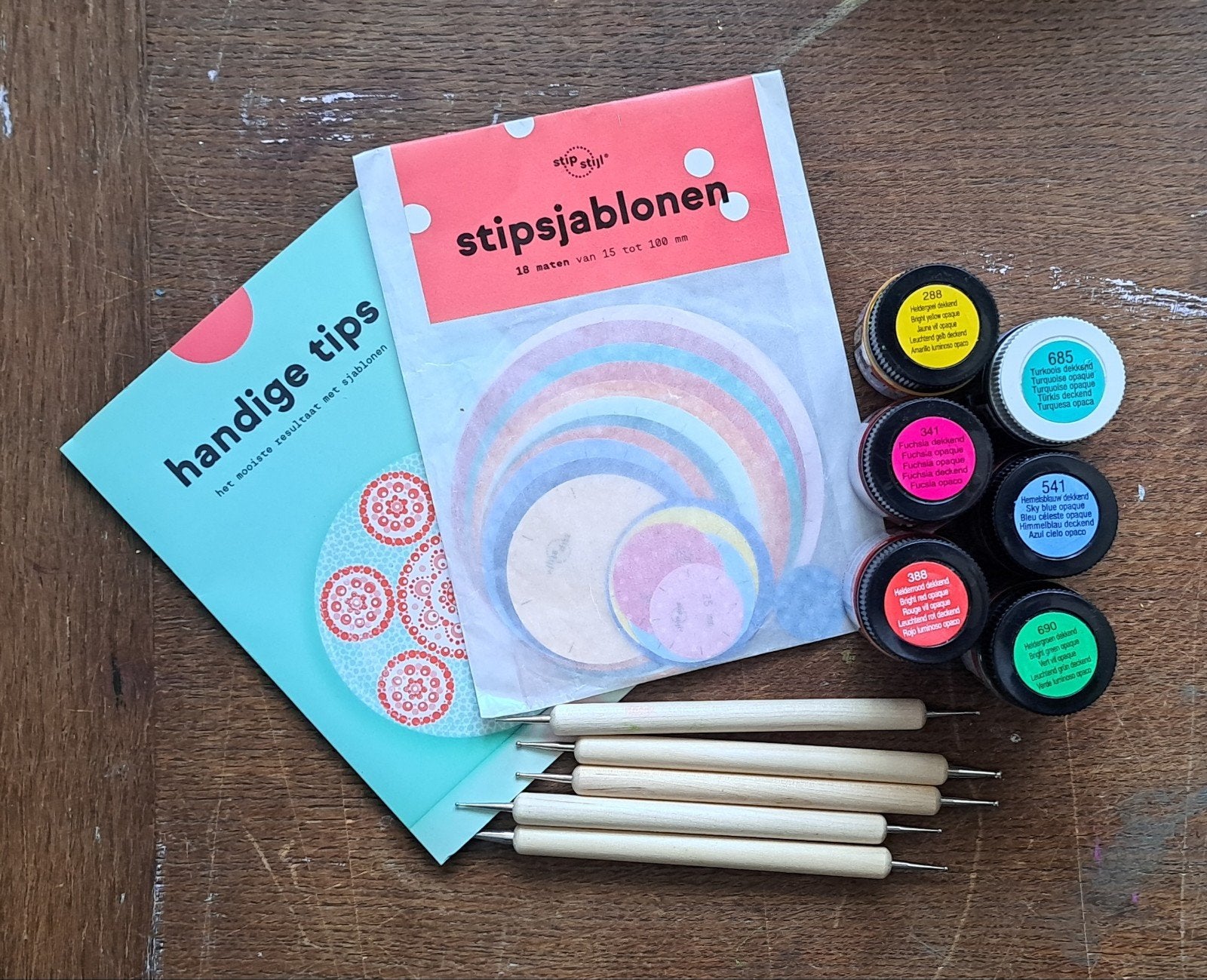 Stipstijl, Amsterdam Talens porselein verf, 6 kleuren 16ml, Ophalen of Verzenden, Zo goed als nieuw, Overige typen