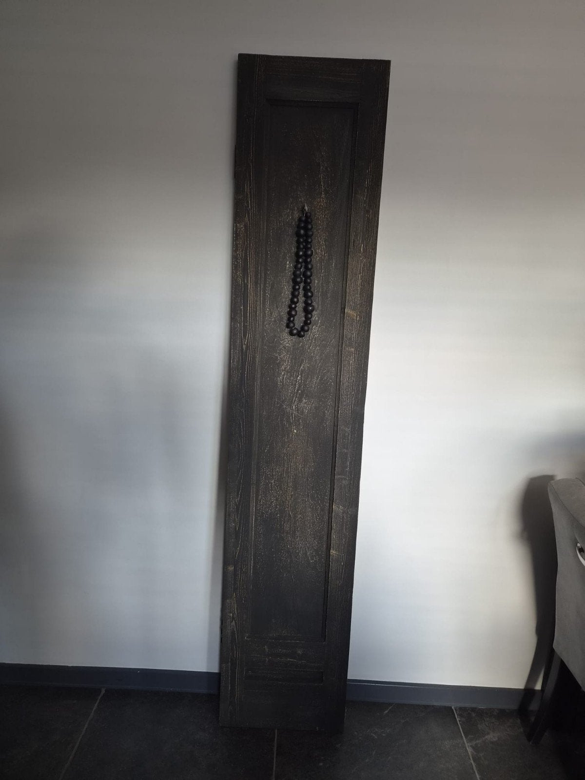 Decoratief houten paneel - Zwart luik, Hout, Ophalen of Verzenden, Modern, Gebruikt