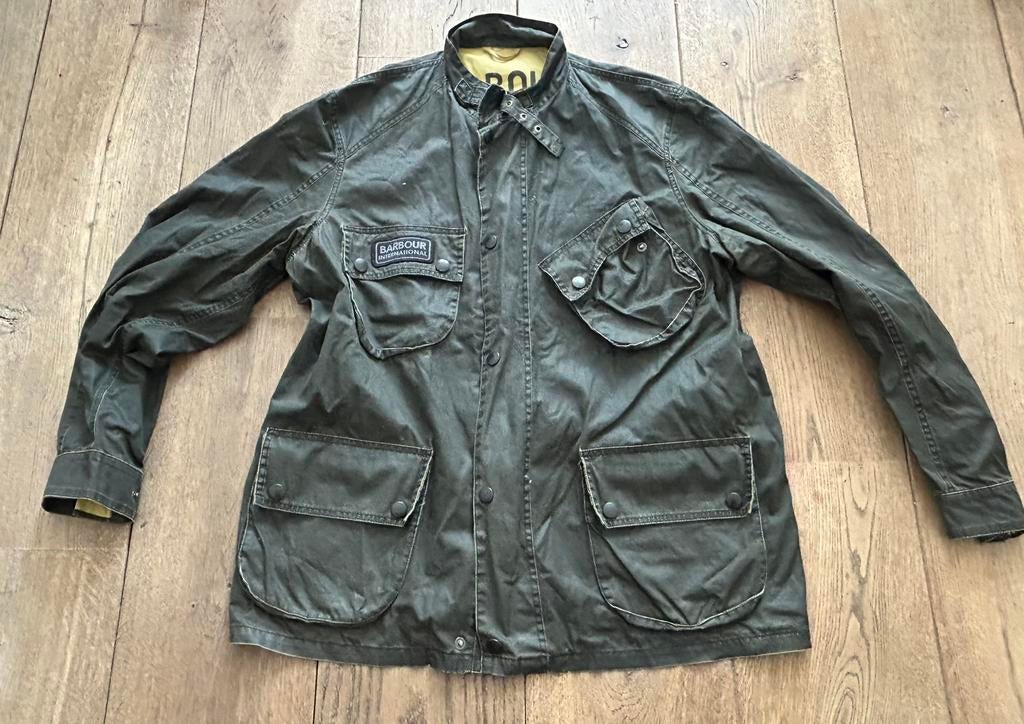 Barbour International no-wax cotton jack XL/XXL, Ophalen of Verzenden, Tweedehands, Heren, Jas | textiel