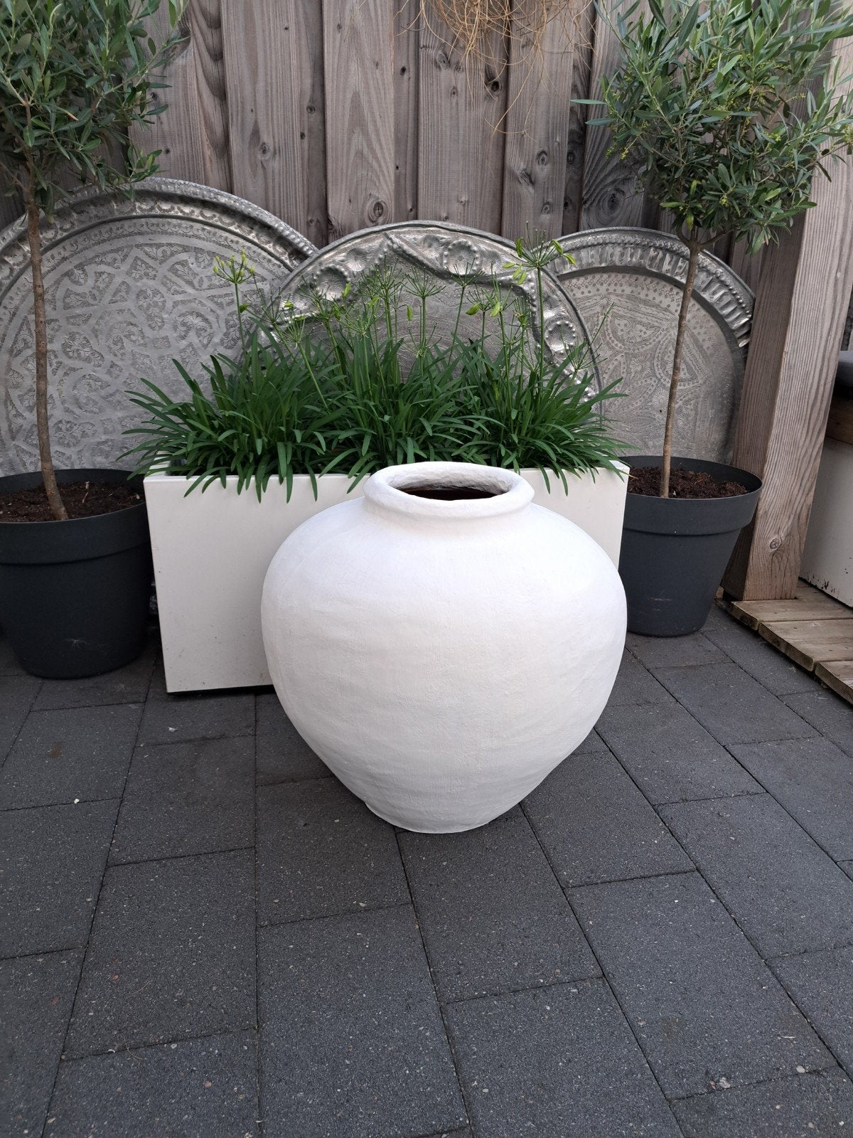 Papier mache kruik, Ophalen, Zo goed als nieuw, Papier/karton, Matte afwerking
