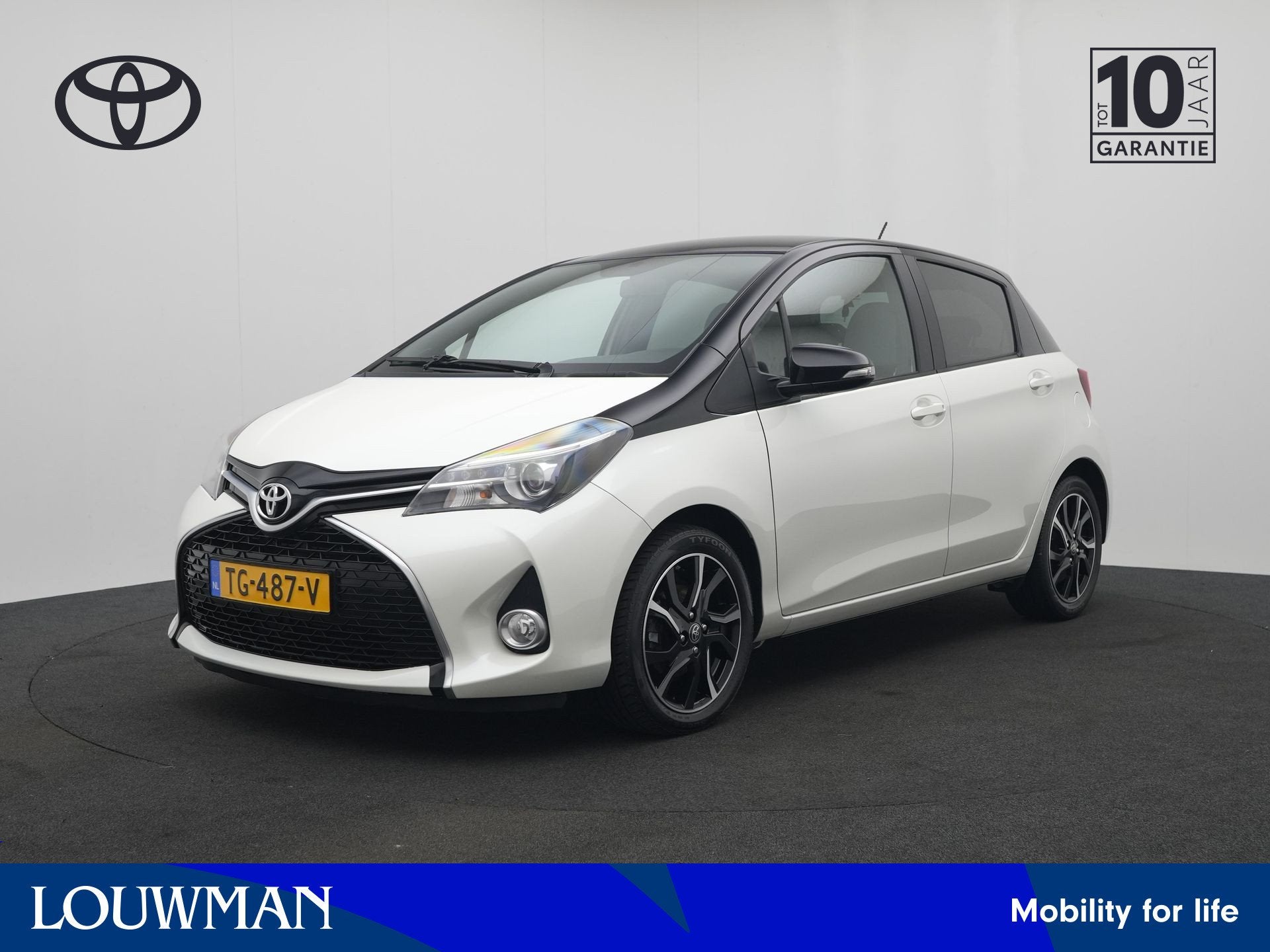Toyota Yaris 1.0 VVT-i Trend Bi-Tone | Cruise Control | Clim, Stof, Bedrijf, Handgeschakeld, 3 cilinders