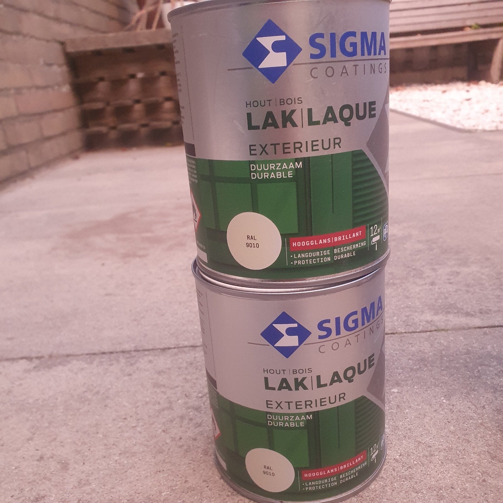 1 blik Sigma Coatings Lak Exterieur RAL 9010 Hoogglans, Ophalen, Wit, Nieuw, Lak