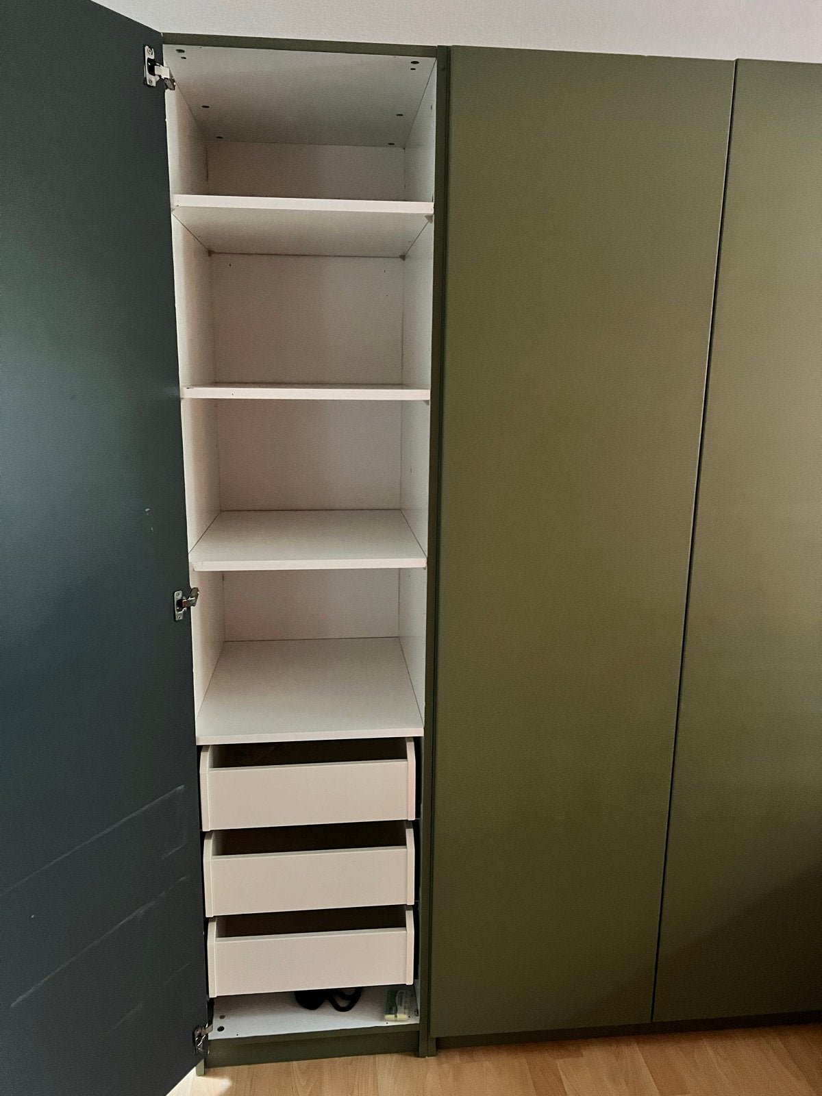 Ikea Pax Kast - Olijfgroen Geverfd - 200x150cm, Ophalen, Gebruikt, 100 tot 150 cm, 200 cm of meer