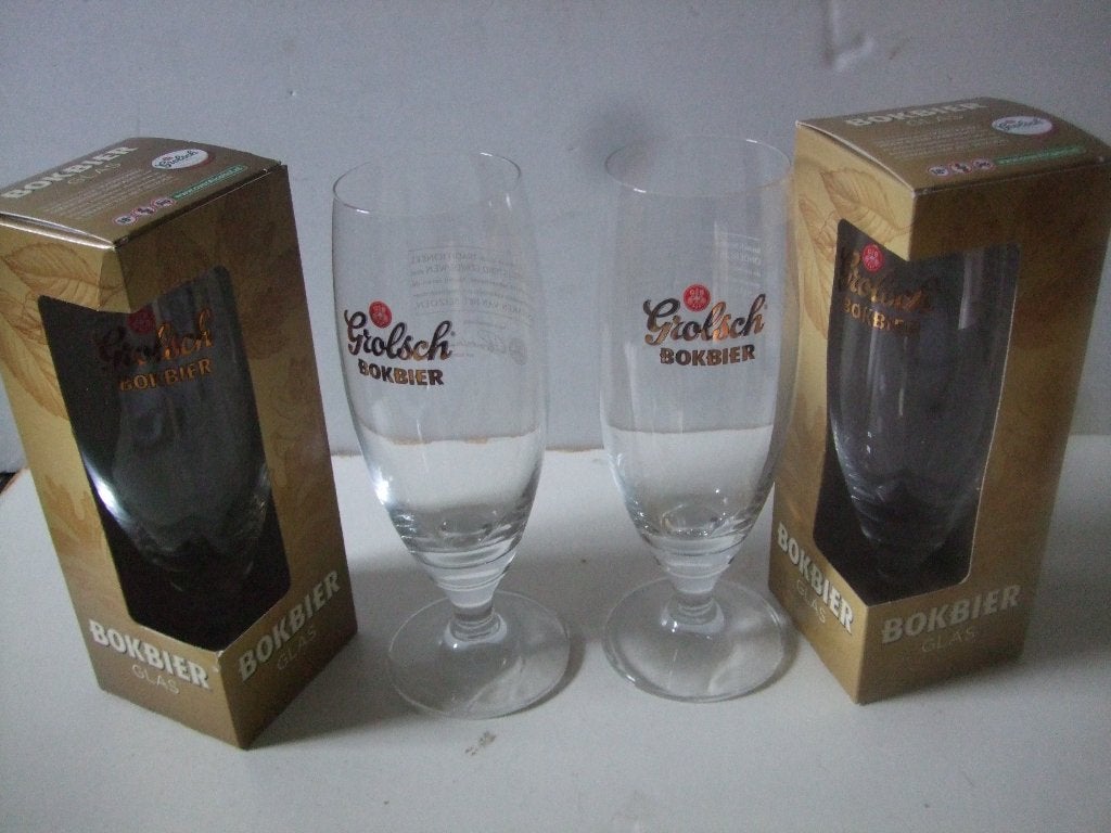Grolsch glazenset (nr.10)  4 stuks, Ophalen of Verzenden, Nieuw, Glas of Glazen, Grolsch