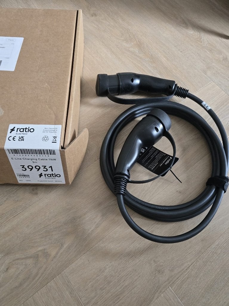 Ratio Electric E-Line Laadkabel 11KW - 5m - NIEUW, Ophalen of Verzenden, Nieuw