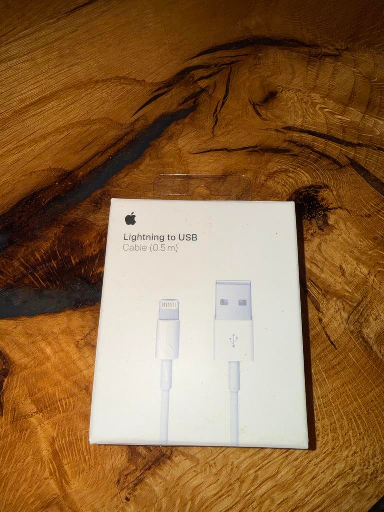 Nieuwe Apple Lightning naar USB kabel (0.5m) met seal, Ophalen of Verzenden, Zo goed als nieuw