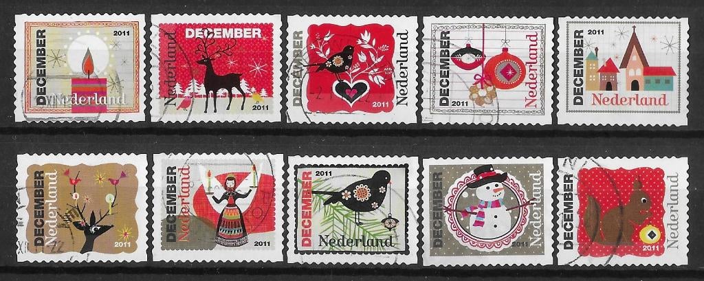 2011, Decemberzegels, serie [2887-96] (K0301), Postzegels en Munten, Ophalen of Verzenden