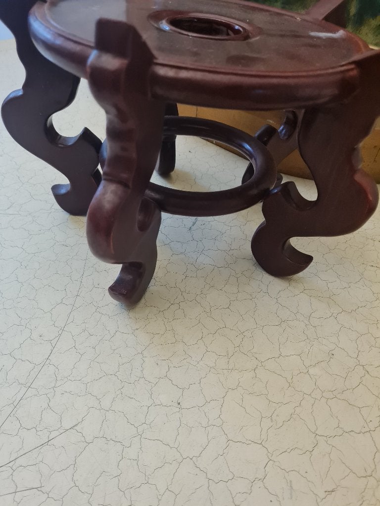 Kleinere vintage houten sokkel voor bv vaas, Ophalen of Verzenden