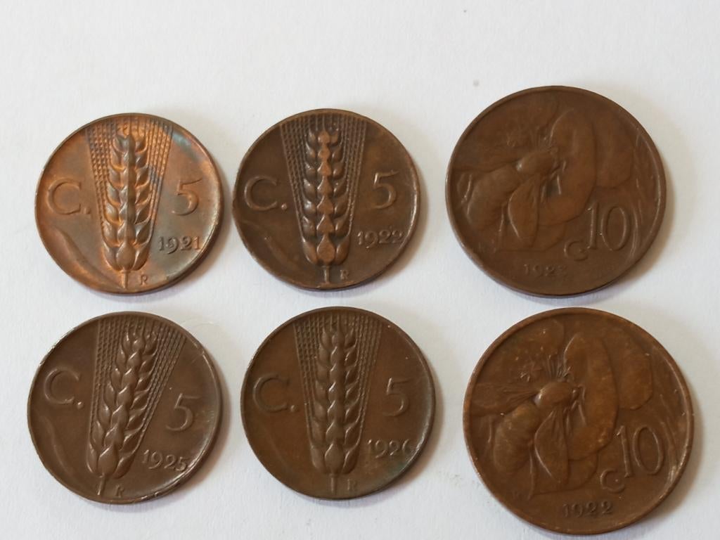 Italië lotje 5 en 10 centesimi., Ophalen of Verzenden, Italië, Setje