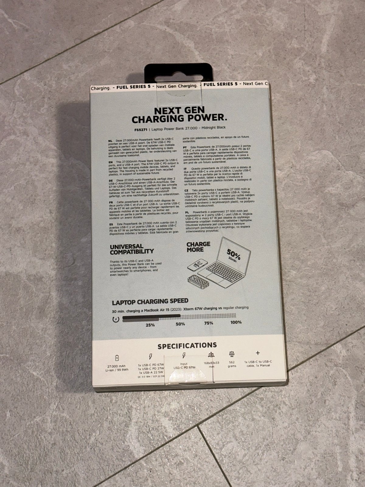 Xtorm Laptop Power Bank 27.000 mAh - Nieuw in doos, Ophalen of Verzenden, Nieuw