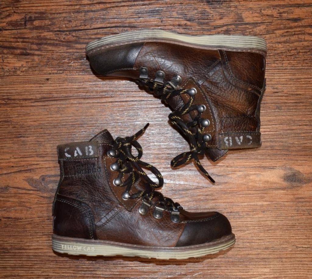 YELLOW CAB - volledig leren Plumber boots brown - maat 33, Schoenen, Nieuw, Ophalen of Verzenden, Jongen