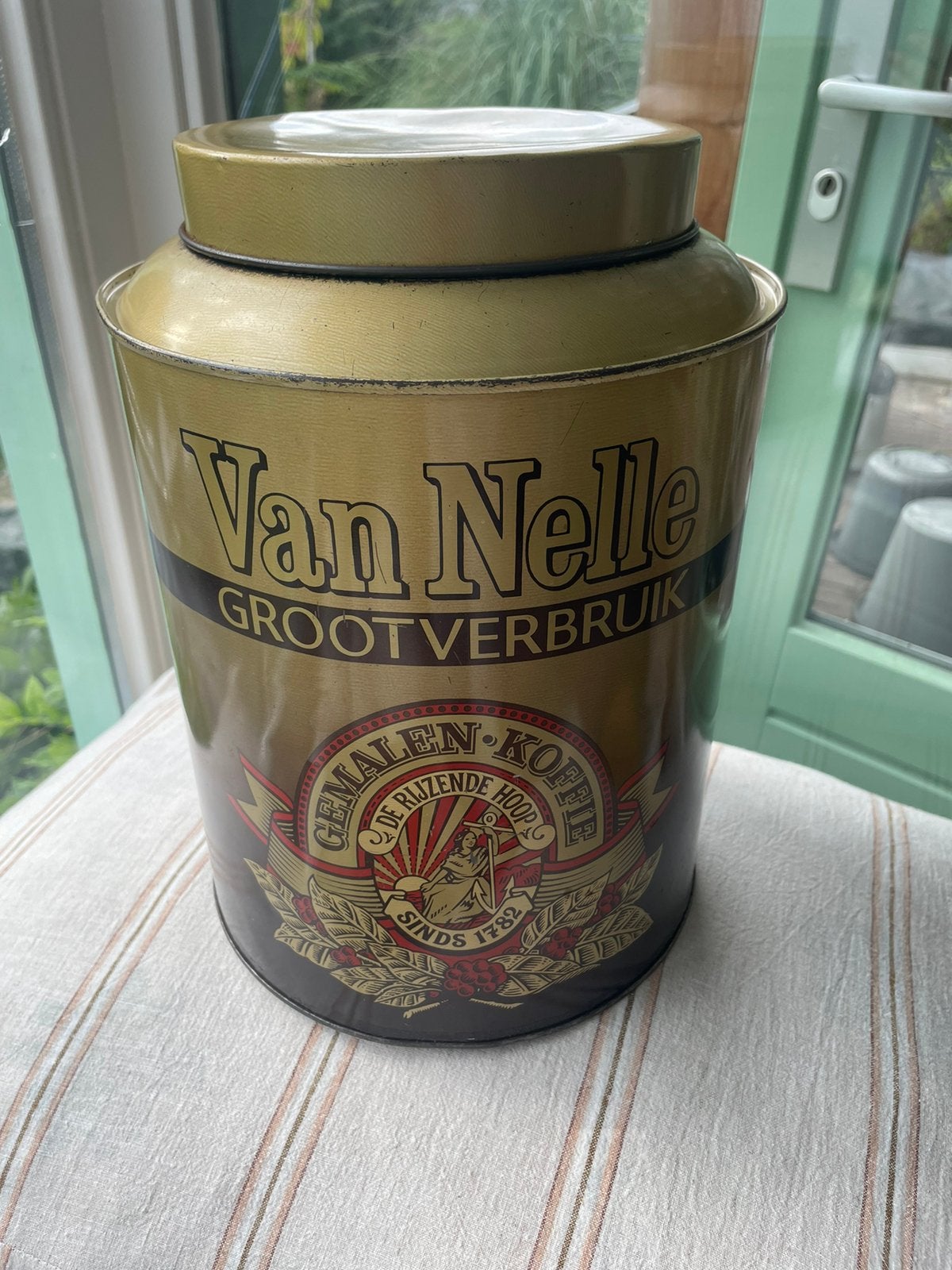 Vintage Van Nelle koffieblik, Verzamelen, Ophalen of Verzenden, Gebruikt, Koffie, Van Nelle