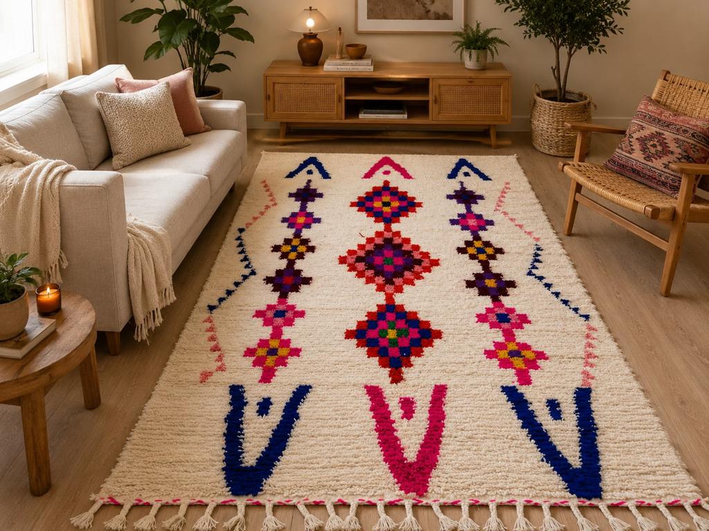 Hoogwaardig Berber tapijt - 250x150cm, 100 tot 150 cm, Crème, Ophalen of Verzenden, Berber, Modern, Bohemien