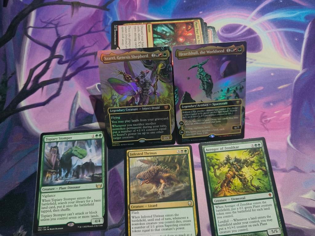 Szarel & Hearthhull Commander. 3-kleuren deck. Geen precon, Ophalen of Verzenden, Zo goed als nieuw, Speeldeck, Foil
