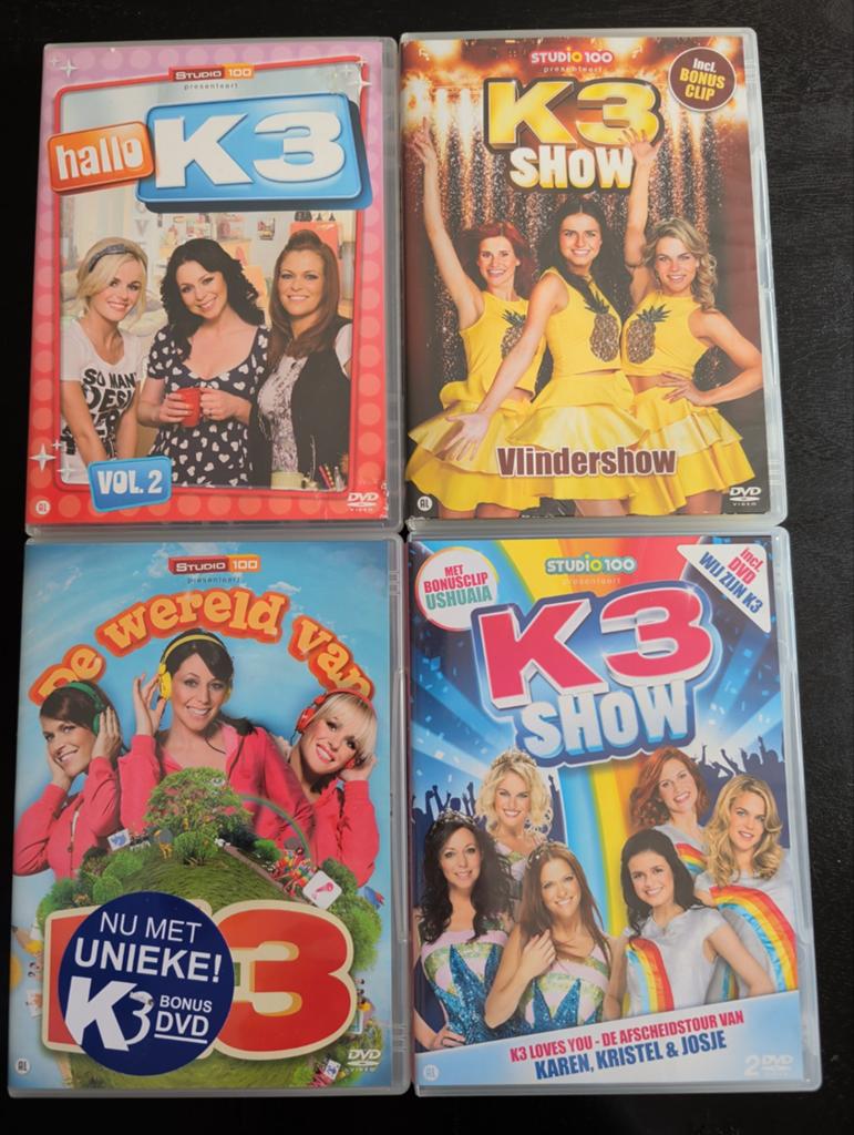 K3 DVD: Hallo K3, K3 Show Vlindershow, De Wereld van k3, Alle leeftijden, Ophalen of Verzenden, Tv fictie, Boxset