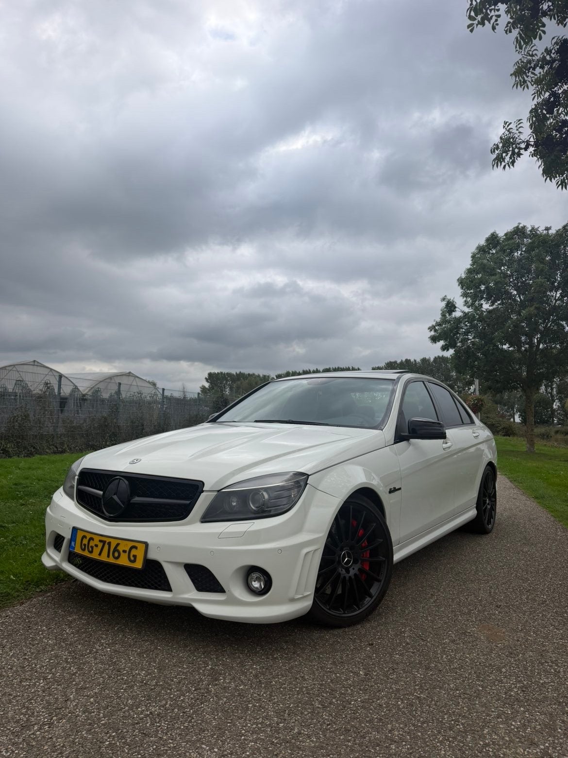 Mercedes-Benz C-Klasse 6.2 C63 AMG Sedan AUT 2008 Wit, Auto's, Automaat, Euro 5, Achterwielaandrijving, Wit