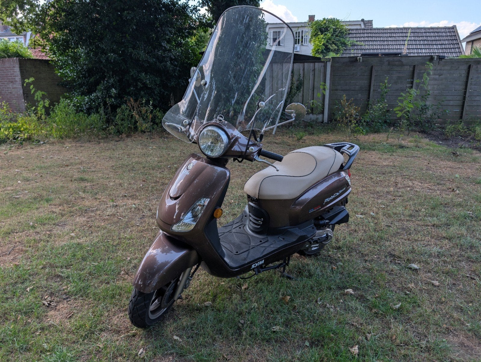 Sym Fiddle II Scooter - Bruin met Windscherm, Ophalen, Gebruikt, SYM, Benzine