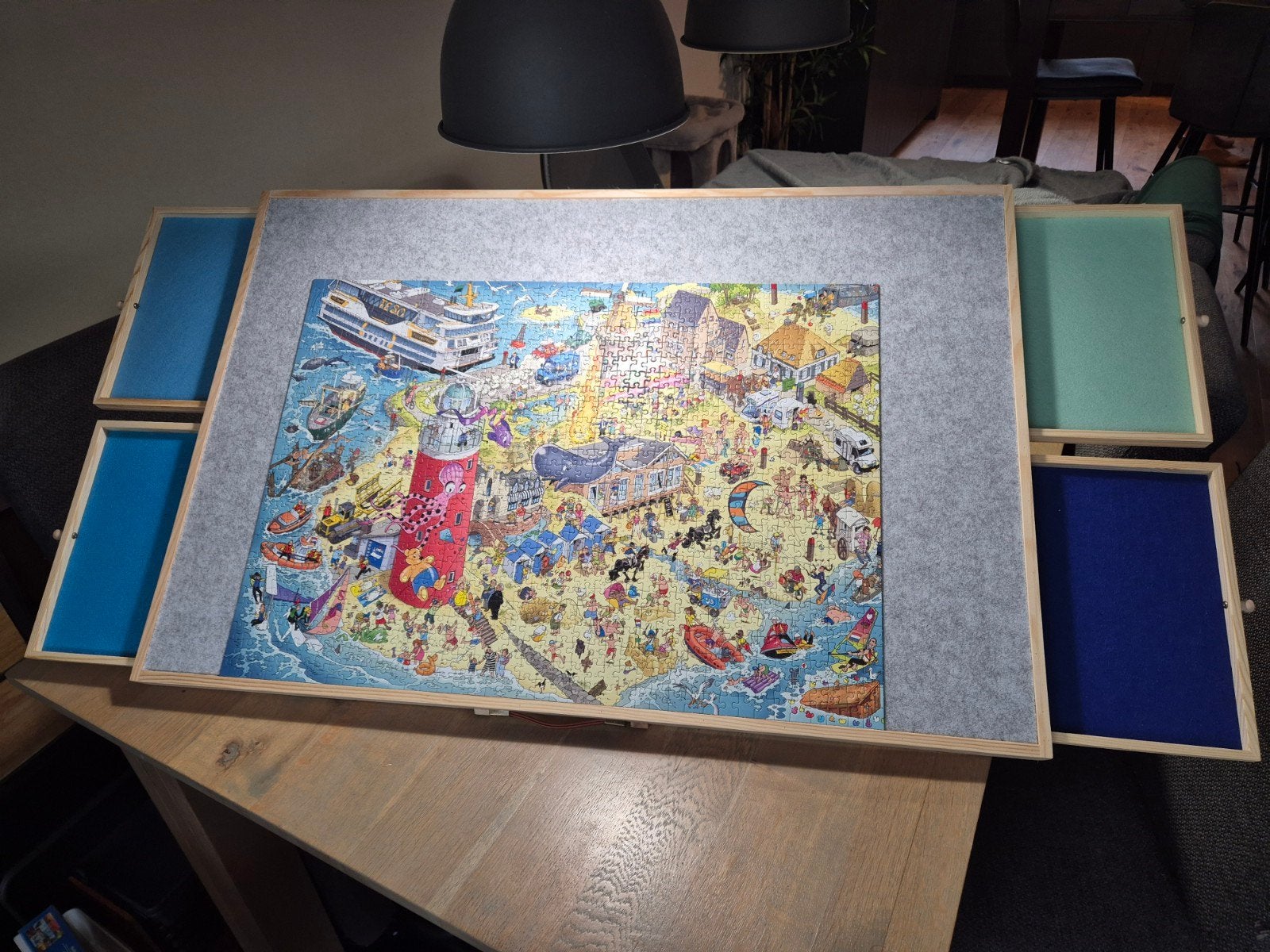 Puzuma puzzeltafel XL tot 1500 st. Draaibaar en verstelbaar, Ophalen, 500 t/m 1500 stukjes, Nieuw, Overige typen