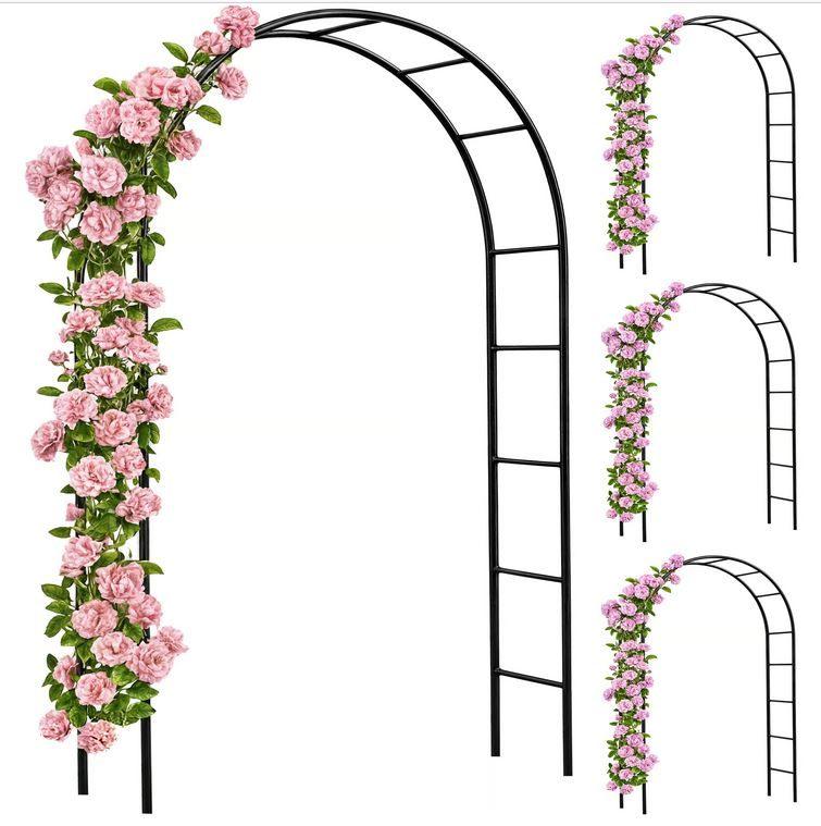 4x Rozenboog rozen boog tuinboog staal zwart GRATIS BEZORGD!, Met poort, Verzenden, Nieuw, Nvt