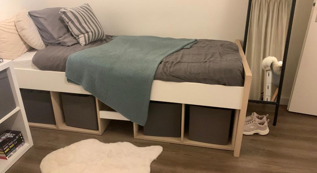 Eenpersoons bed, Ophalen, Gebruikt, 90 cm, Eenpersoons